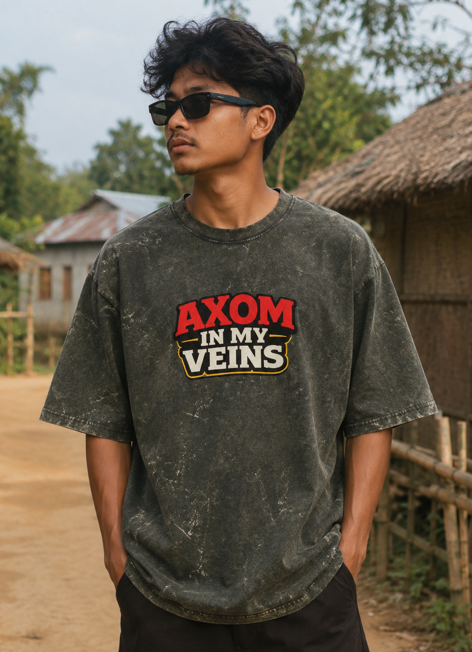 Axom In My Veins Washed Heavyweight Oversized Tee