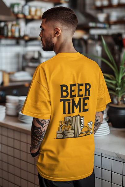 Beer Time Heavyweight Oversized Tee