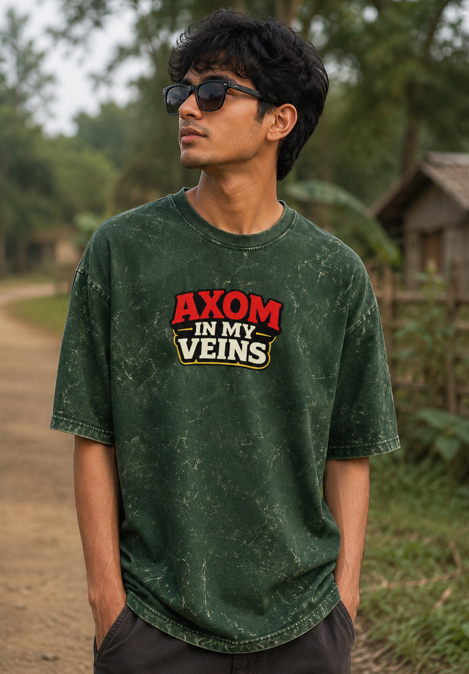 Axom In My Veins Washed Heavyweight Oversized Tee