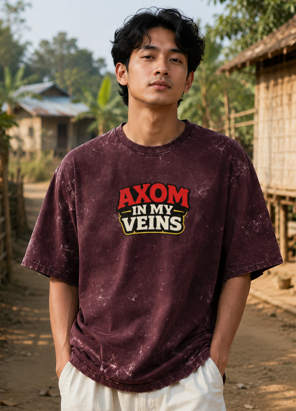 Axom In My Veins Washed Heavyweight Oversized Tee