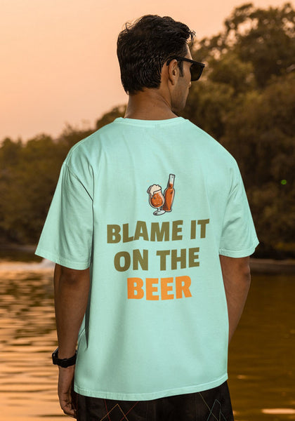 Blame It On The Beer Heavyweight Oversized Tee