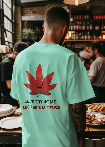 Lets Try Some Lucifer's Lettuce Heavyweight Oversized Tee