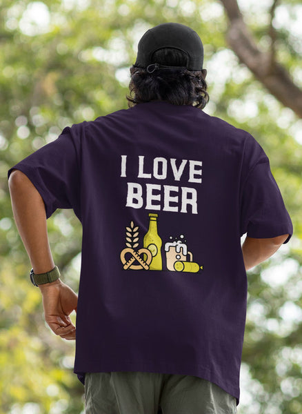 I Love Beer Heavyweight Oversized Tee