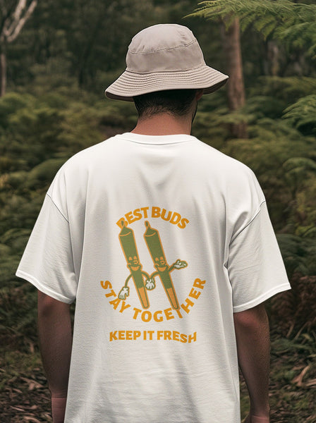 Best Buds Stay Together Heavyweight Oversized Tee